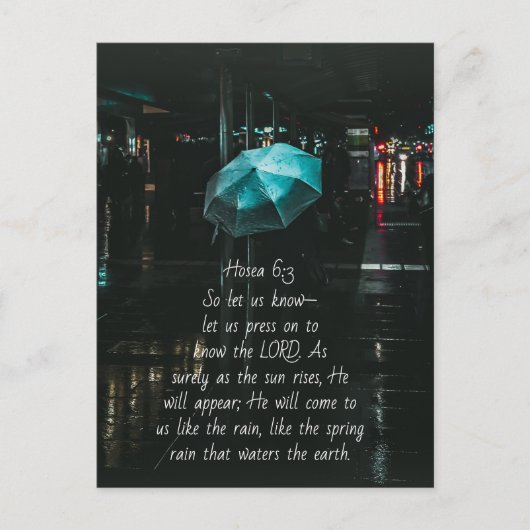 Hosea 6:3 Ließ uns weiter zu drücken, um den Herrn Postkarte (Vorderseite)