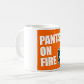 Hosen Hillary Clinton auf Feuer-Kaffee-Tasse Kaffeetasse (Vorderseite Links)