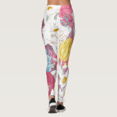 Hosen mit modernem Blumenmuster Leggings (Rückseite)
