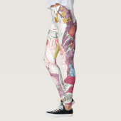Hosen mit modernem Blumenmuster Leggings (Links)