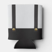Hosenträger & Fliege Name Monogramm Hochzeit Dosenkühler (Rückseite)