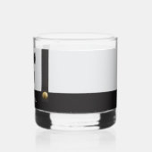 Hosenträger & Fliege Name Monogramm Junge  Whiskyglas (Rückseite)