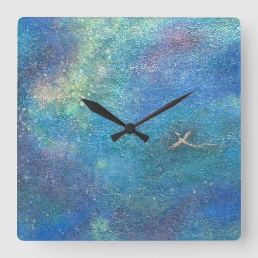 Hoshi-no-Ma: Between the Stars Quadratische Wanduhr (Vorderseite)