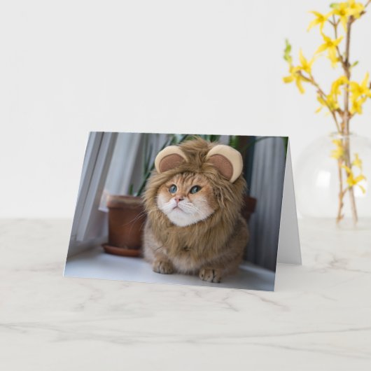 Hosico Löwe Karte (Gelbe Blume)