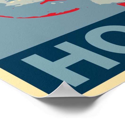 Hosico - Red Blue Illustration Poster (Ecke)