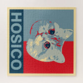 Hosico - Red Blue Illustration Puzzle (Horizontal)