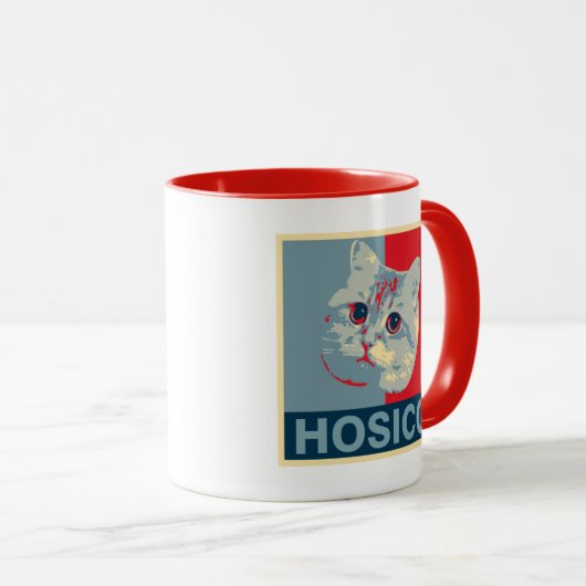Hosico - Red Blue Illustration Tasse (VorderseiteRechts)