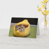 Hosico und Bananen Karte (Gelbe Blume)