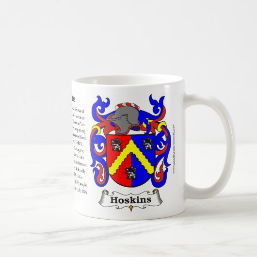 Hoskins Familien-Wappen Tasse (Rechts)