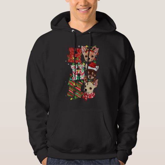 Hospho Chihuahua Niedlicher Hund Weihnachten Hoodie (Vorderseite)