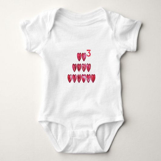 Hospho Hearts Santa Cool Baby Strampler (Vorderseite)