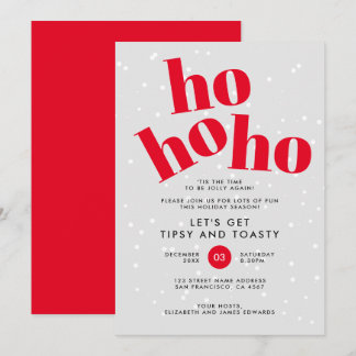Hospho Let's Get Tipsy and Toasty Christmas Party Feiertagskarte