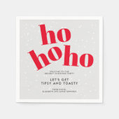 Hospho Let's Get Tipsy and Toasty Christmas Party Serviette (Vorderseite)