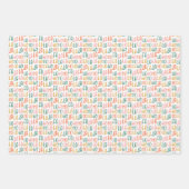 Hospho niedlicher Spaß, farbenfroh Weihnachten Geschenkpapier Set (Vorderseite)