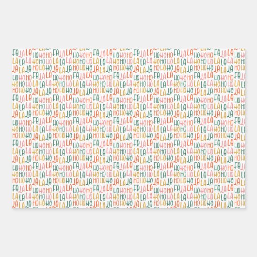 Hospho niedlicher Spaß, farbenfroh Weihnachten Geschenkpapier Set (Vorderseite)