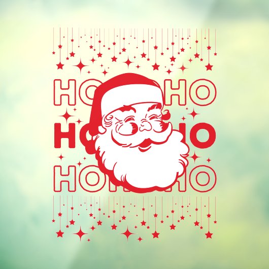 Hospho Red Retro Santa Claus Starry Sky Fensteraufkleber (Blatt 3)