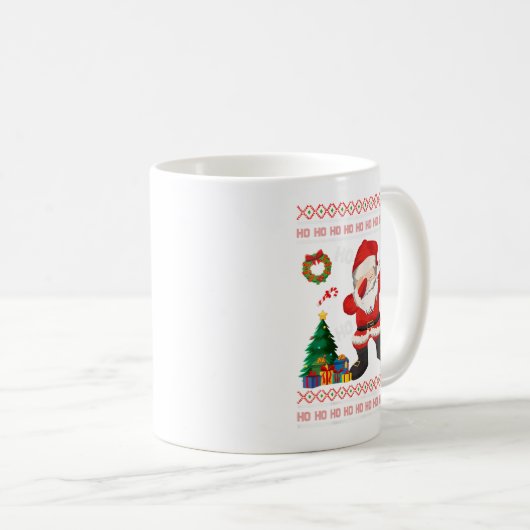 Hospho Santa Claus Dabbing Ugly Christmas Sweater Kaffeetasse (VorderseiteRechts)