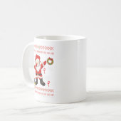 Hospho Santa Claus Dabbing Ugly Christmas Sweater Kaffeetasse (Vorderseite Links)
