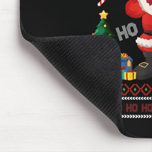 Hospho Santa Claus Dabbing Ugly Christmas Sweater Mousepad (Ecke)