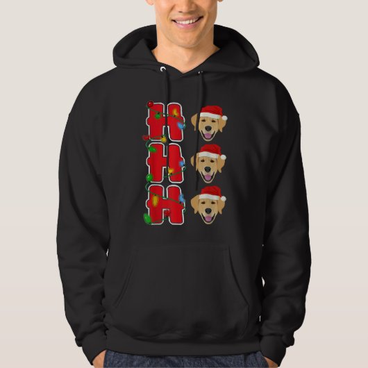 Hospho Santa Golden Retriever Hoodie (Vorderseite)