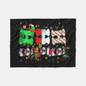 Hospho Schnauzer Dog Santa Elf Hat Reindeer Christ Fleecedecke (Vorderseite (Horizontal))