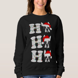 Hosphor Niedlich French Bulldog Welpe Weihnachten Sweatshirt