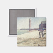 Hospice and Lighthouse, Honfleur von Georges Seura Magnet (Vorderseite/Rückseite)