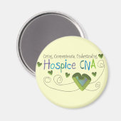Hospice CNA Green Hearts Magnet (Vorderseite/Rückseite)