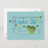 Hospice CNA Green Hearts Postkarte (Vorne/Hinten)