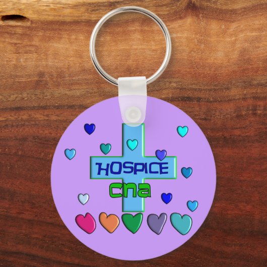 Hospice CNA Multi Hearts Design Schlüsselanhänger (Vorderseite)