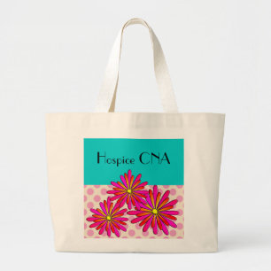 Hospice CNA Pflegeassistent Floral Jumbo Stoffbeutel