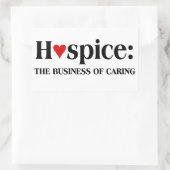 Hospice ist im Geschäft, für andere kümmern Rechteckiger Aufkleber (Tasche)