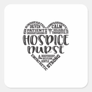 Hospice, Krankenschwester, rn cna Quadratischer Aufkleber