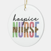 Hospice Nurse Cheetah Typografie Keramik Ornament (Links)