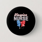 Hospice Nurse, Coquette Bow Stethoscope, 4. Juli Button (Vorderseite)