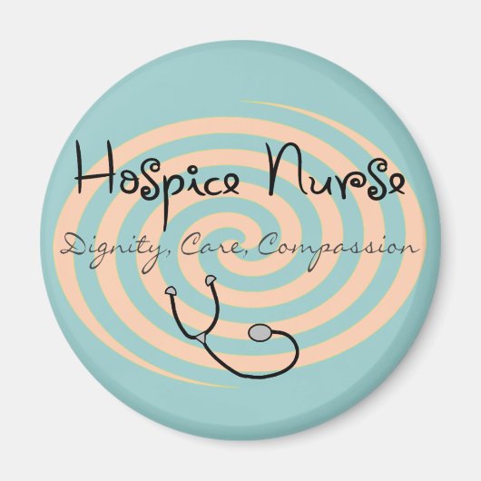 Hospice Nurse "Dignity Care Care Compassion" Magnet (Vorne)