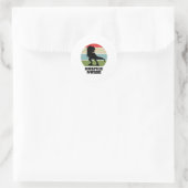 Hospice Nurse Dinosaur Runder Aufkleber (Tasche)