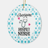 Hospice Nurse-Geschenk Keramik Ornament (Links)