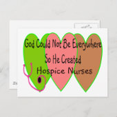 Hospice Nurse "Gott könnte nicht überall sein" Postkarte (Vorne/Hinten)