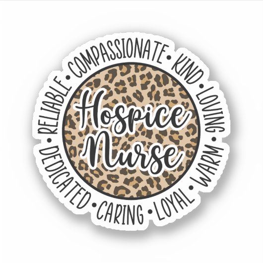 Hospice Nurse, Hospice RN Nurse Apprecife Geschenk Aufkleber (Vorderseite)