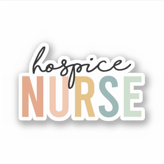 Hospice Nurse, Hospice RN Nurse Apprecife Geschenk Aufkleber (Vorderseite)