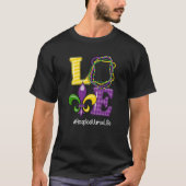 Hospice Nurse Nurse Mardi Gras Leopard Festival Pa T-Shirt (Vorderseite)