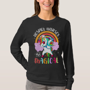 Hospice Nurse Rn Nursing Magical Unicorn Regenboge T-Shirt
