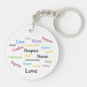 Hospice Nurse Round Schlüsselanhänger (Rückseite)