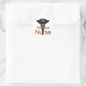 Hospice Nurse Runder Aufkleber (Tasche)