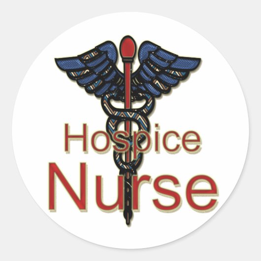 Hospice Nurse Runder Aufkleber (Vorderseite)