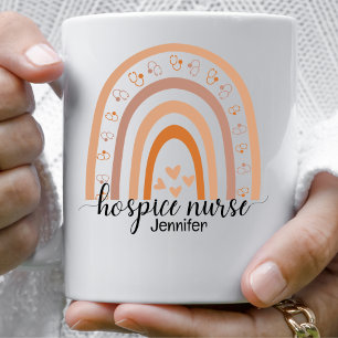 Hospice Nurse Script Rainbow Personalisiert Kaffeetasse