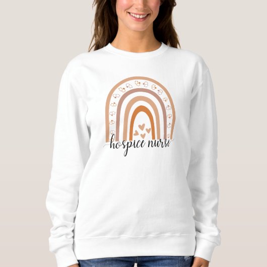 Hospice Nurse Script Rainbow Sweatshirt (Vorderseite)