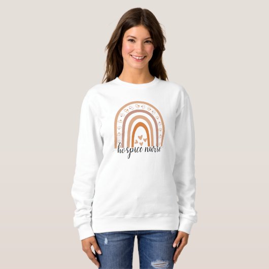 Hospice Nurse Script Rainbow Sweatshirt (Vorne ganz)
