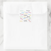 Hospice Nurse Square Stickers (Tasche)